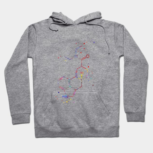 LSD molecule Hoodie by RosaliArt